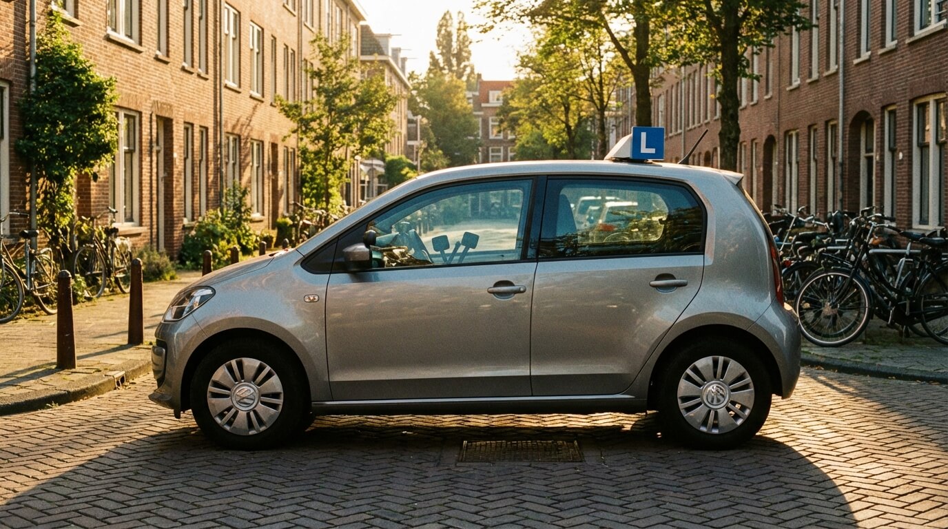 Rijinstructeur geeft uitleg aan leerling in de auto